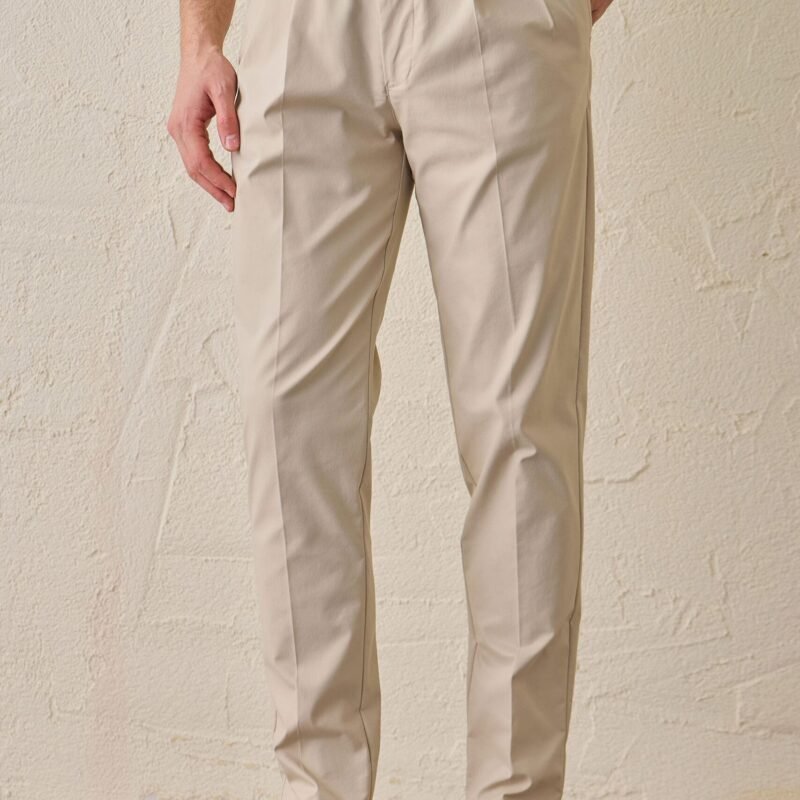 Men’s Sage Green Cotton Blend Safari Jacket & Beige Trousers Set Smart Casual Outfit 8 e2018 beige pleated smart casual trousers for men tailored classic fit happy gentleman 5 b5bd3536 c7a7 452a 9b3b b90638ef9e87 scaled - stylecityinc