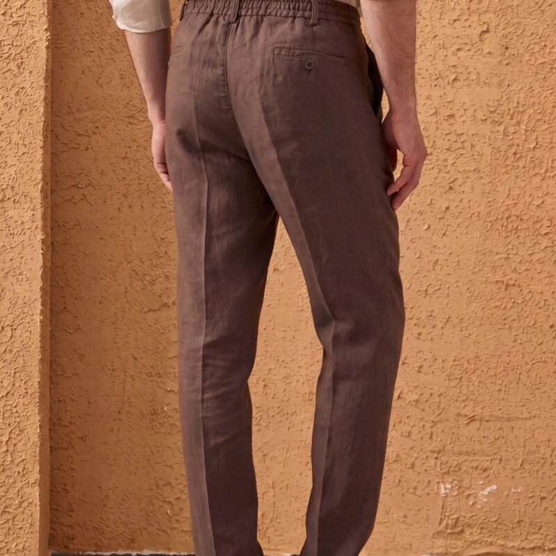 Men’s Black Zip Linen Jacket & Brown Trousers Set Smart Casual Summer Outfit 13 men s black zip linen jacket brown trousers set smart casual summer outfit 3 scaled - stylecityinc
