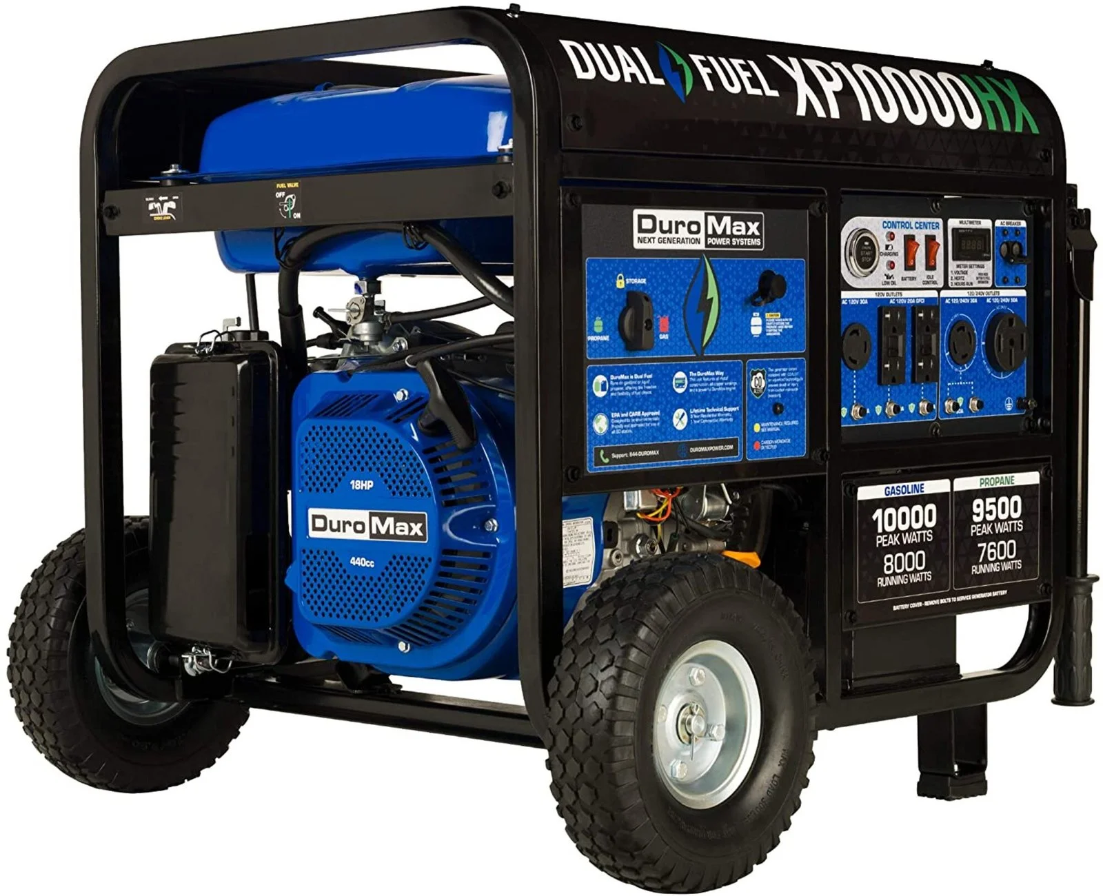 DuroMax XP10000HX 10,000 Watt Portable Dual Fuel Generators. 2 DuroMax XP10000HX 10,000 Watt Portable Dual Fuel Generators. - Image 2