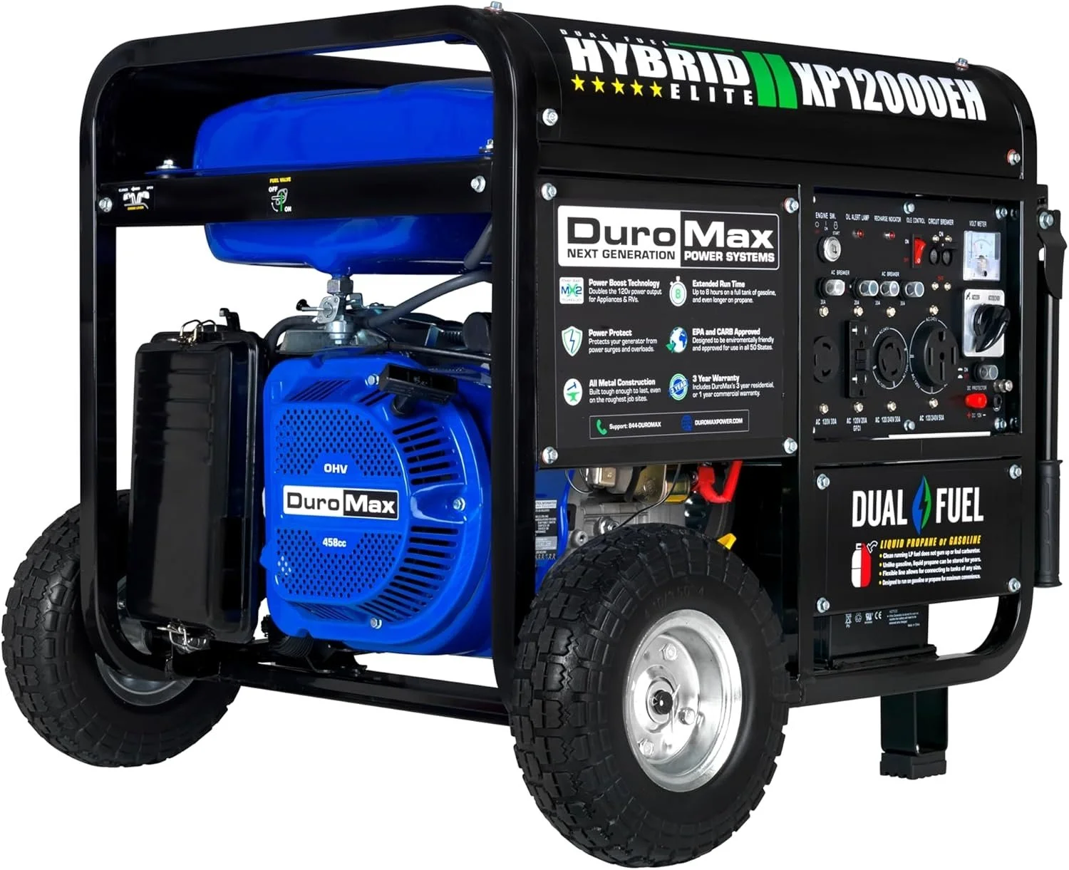 DuroMax XP12000EH 12,000 Watt Dual Fuel Portable Generators. 1 DuroMax XP12000EH 12,000 Watt Dual Fuel Portable Generators.