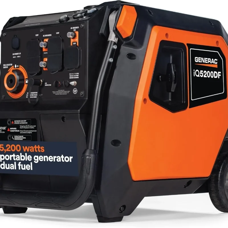 Generac iQ5200 5200W Dual Fuel Portable Inverter Generators. 9 1 218 1 - stylecityinc
