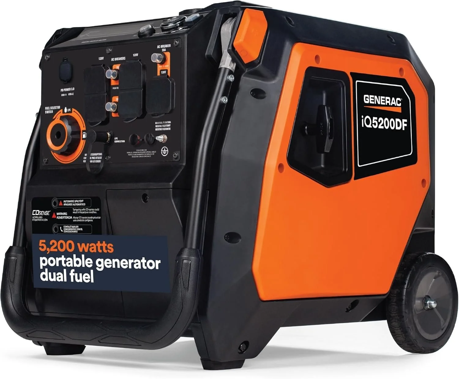 Generac iQ5200 5200W Dual Fuel Portable Inverter Generators. 5 Generac iQ5200 5200W Dual Fuel Portable Inverter Generators. - Image 5