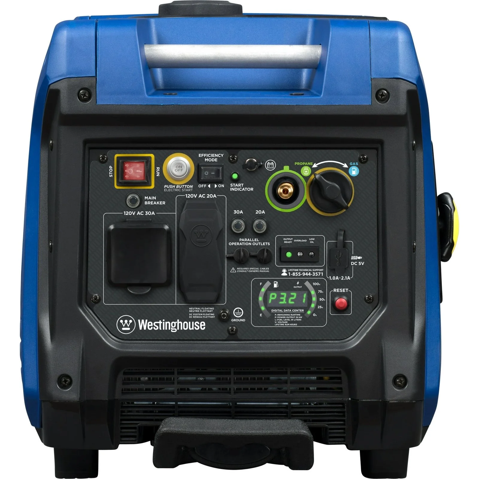 Westinghouse 5,000-Watt Dual-Fuel Portable Inverter Generators. 1 Westinghouse 5,000-Watt Dual-Fuel Portable Inverter Generators.
