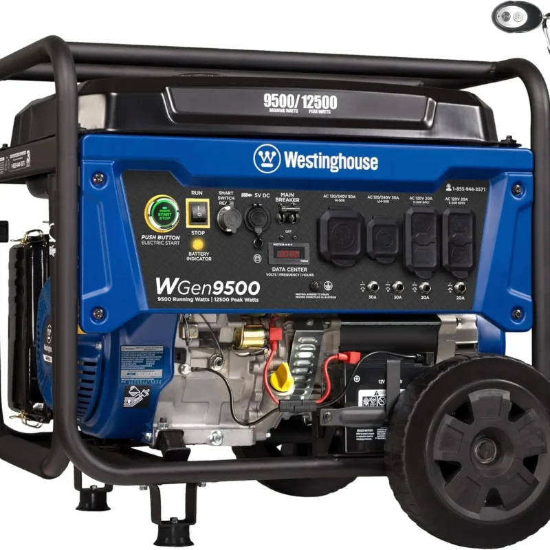Westinghouse 9500 Peak Watt Home Backup Portable Gas Powered Generators.