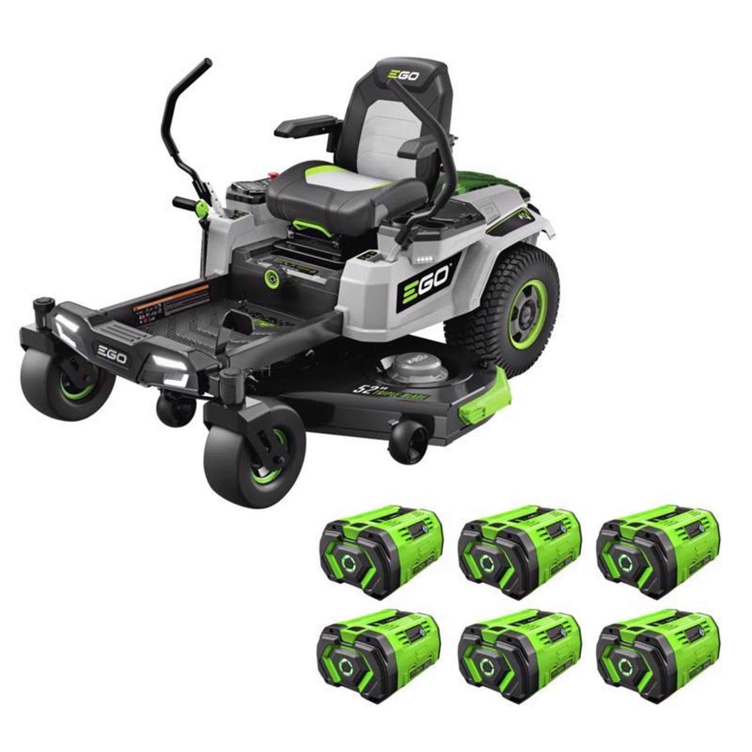 EGO Power+ Z6 ZT5207L 52 in. 56 V Battery Zero Turn Ridings Mower Kits (Battery & Charger) W/ SIX 12.0 AH BATTERIES 5 EGO Power+ Z6 ZT5207L 52 in. 56 V Battery Zero Turn Ridings Mower Kits (Battery & Charger) W/ SIX 12.0 AH BATTERIES - Image 5