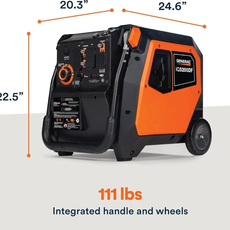 Generac iQ5200 5200W Dual Fuel Portable Inverter Generators. 7 3 101 1 - stylecityinc