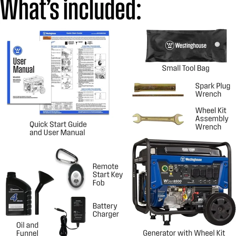 Westinghouse 9500 Peak Watt Home Backup Portable Gas Powered Generators. 9 3 127 1 - stylecityinc