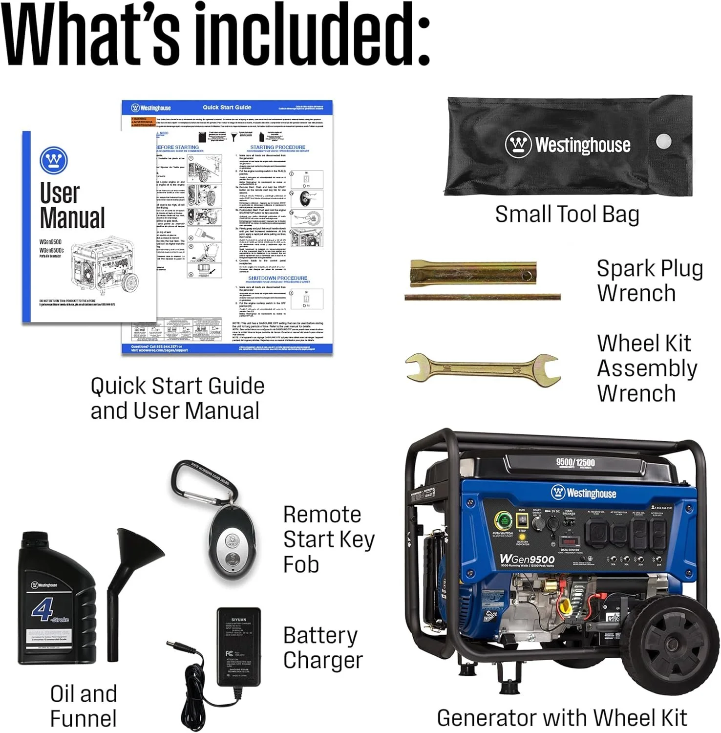Westinghouse 9500 Peak Watt Home Backup Portable Gas Powered Generators. 4 Westinghouse 9500 Peak Watt Home Backup Portable Gas Powered Generators. - Image 4