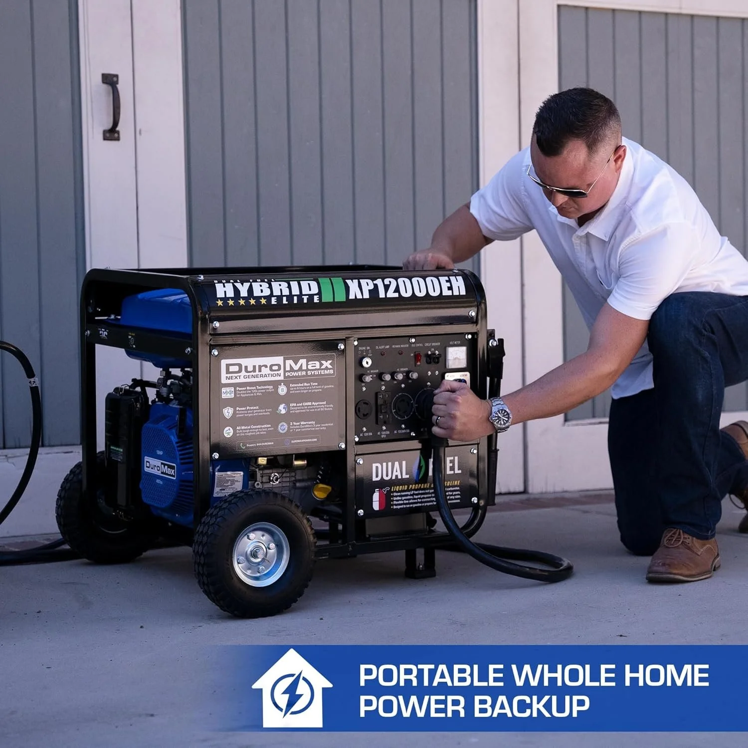 DuroMax XP12000EH 12,000 Watt Dual Fuel Portable Generators. 3 DuroMax XP12000EH 12,000 Watt Dual Fuel Portable Generators. - Image 3