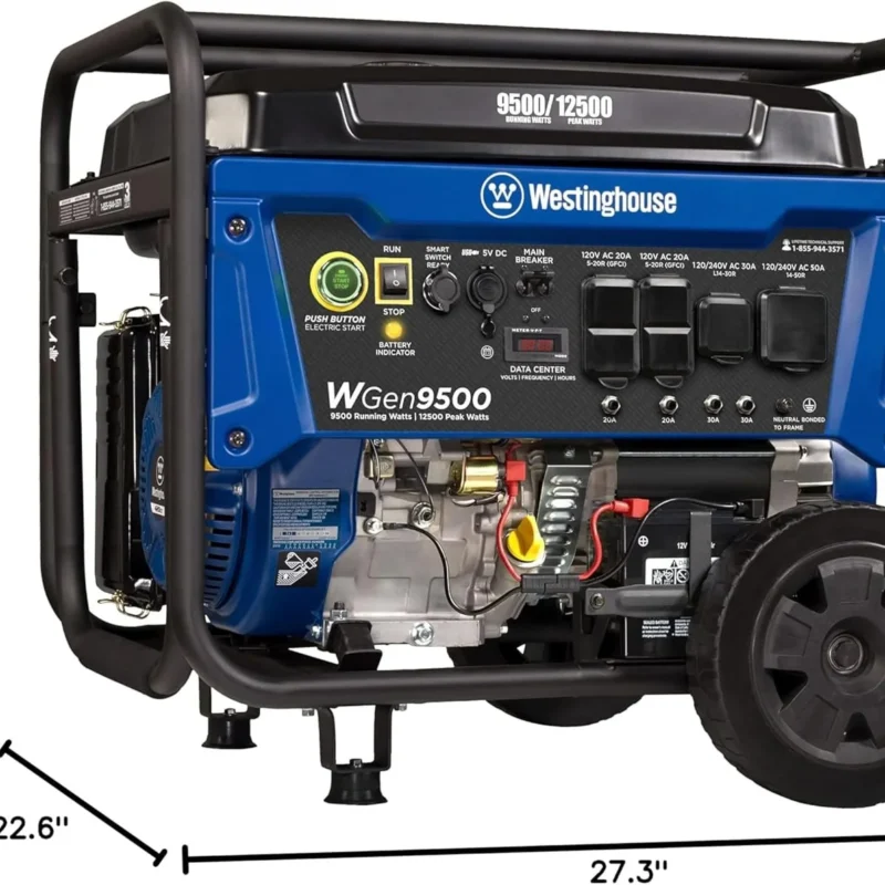 Westinghouse 9500 Peak Watt Home Backup Portable Gas Powered Generators. 8 4 108 1 - stylecityinc