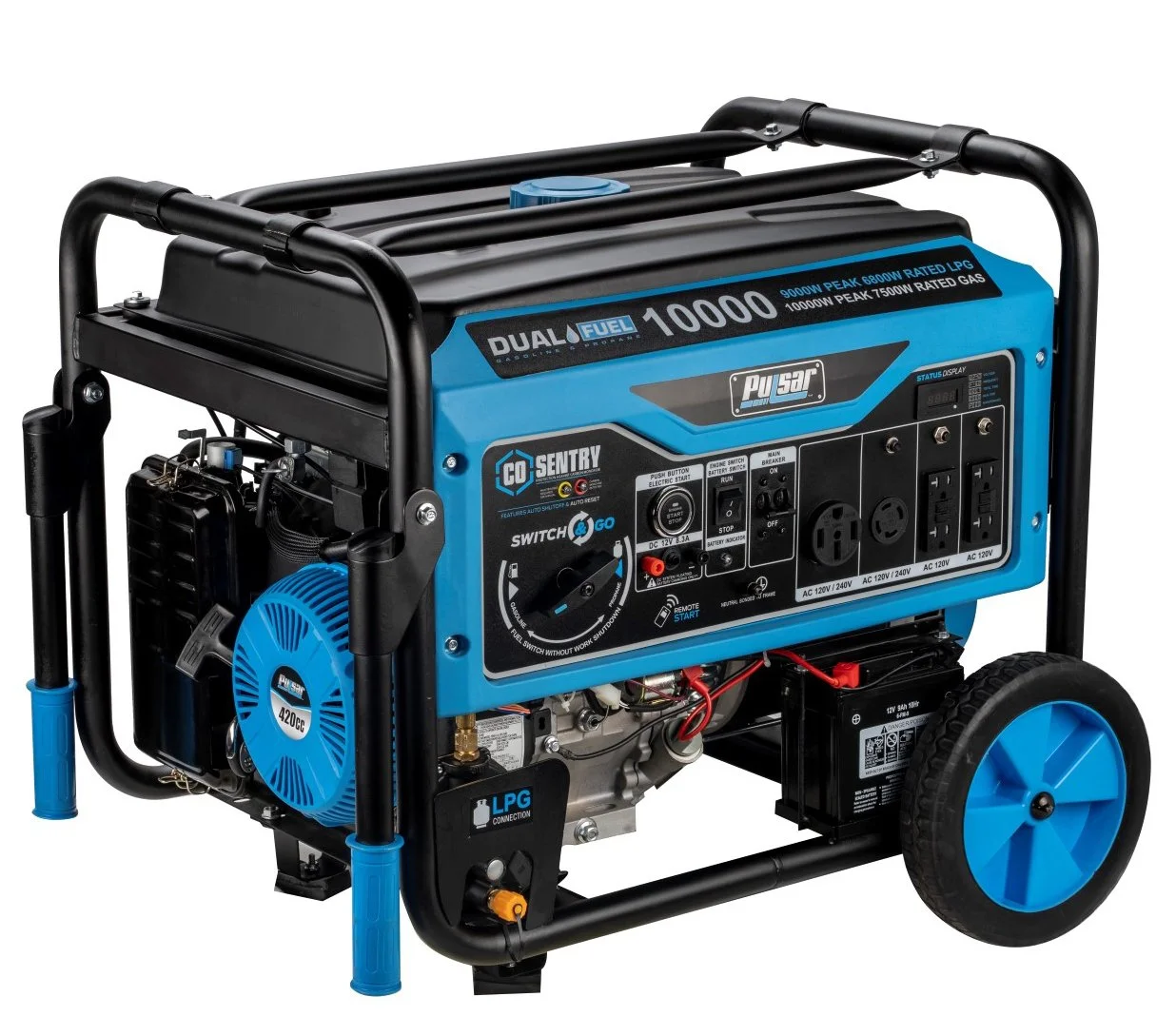 Pulsar 10,000 Watt Dual Fuels Portables Generator PG10000BRCO 2 Pulsar 10,000 Watt Dual Fuels Portables Generator PG10000BRCO - Image 2