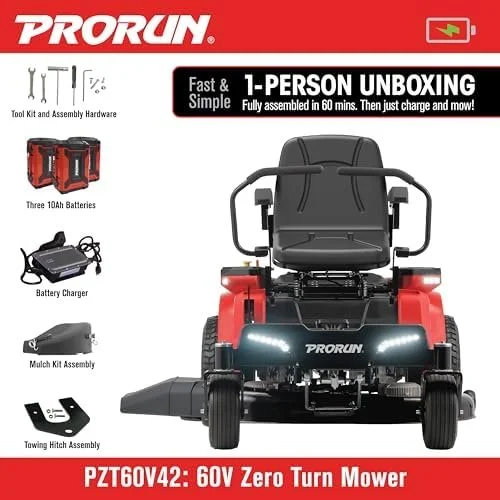 60V Zero Turn Riding Lawn Mowers. 2 60V Zero Turn Riding Lawn Mowers. - Image 2