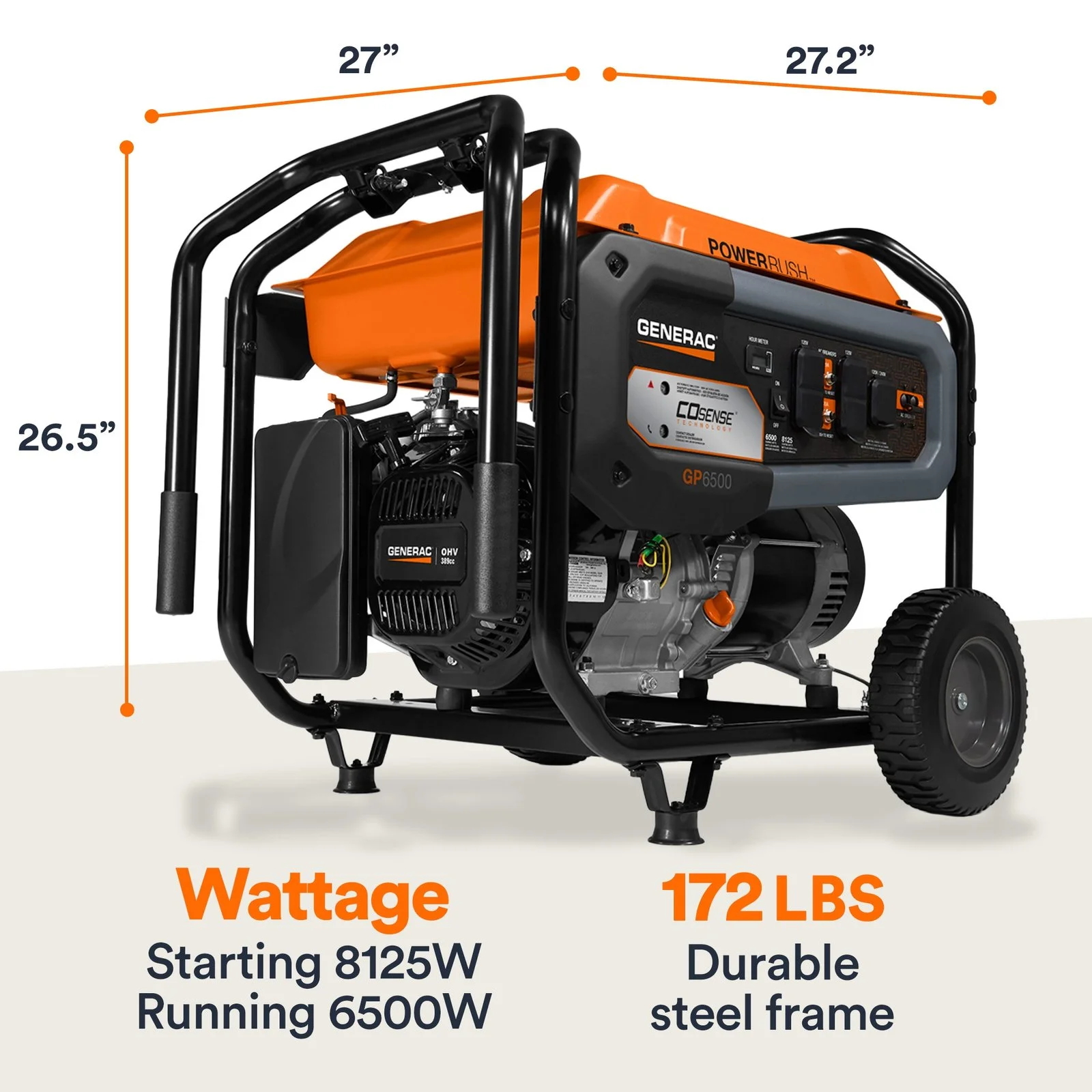 Generac 8125/6500 Watt Portable Generators. 2 Generac 8125/6500 Watt Portable Generators. - Image 2