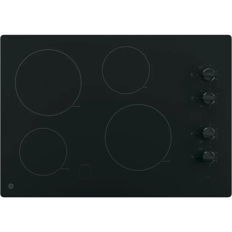 GE 30″ Built-In Knob Control Electric Cooktops JP3030DWBB
