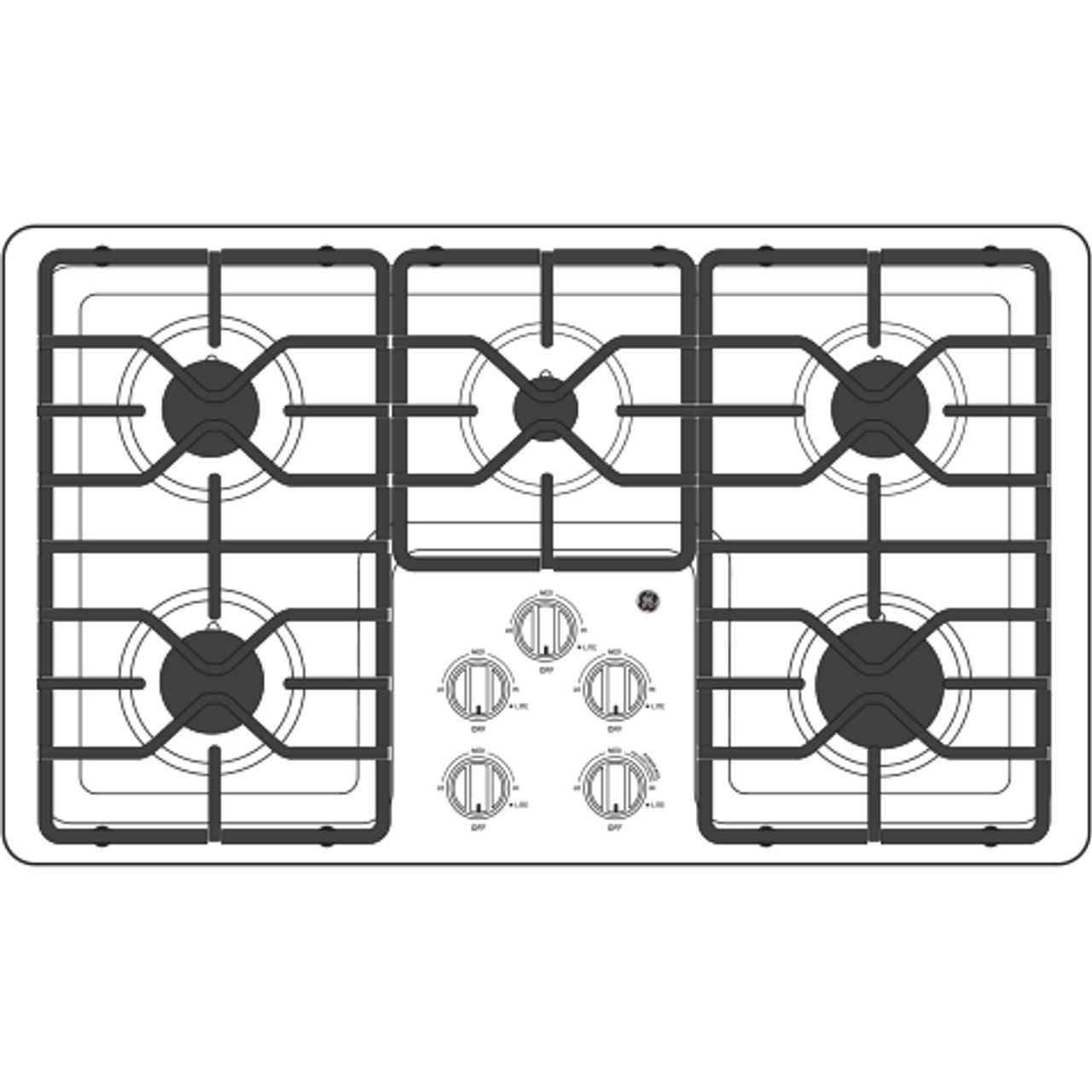 GE 36″ Built-In Gas Cooktops JGP3036SLSS 3 GE 36″ Built-In Gas Cooktops JGP3036SLSS - Image 3