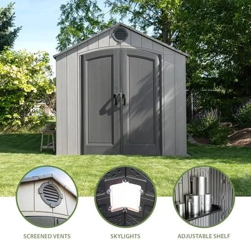 Lifetime Outdoor Storage Shed, 8 x 10 Foot, Grays 3 Lifetime Outdoor Storage Shed, 8 x 10 Foot, Grays - Image 3