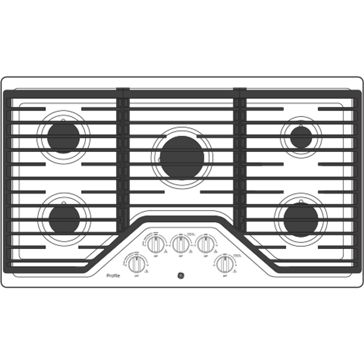 GE Profile Series 36″ Built-In Gas Cooktops PGP7036DLBB 5 GE Profile Series 36″ Built-In Gas Cooktops PGP7036DLBB - Image 5