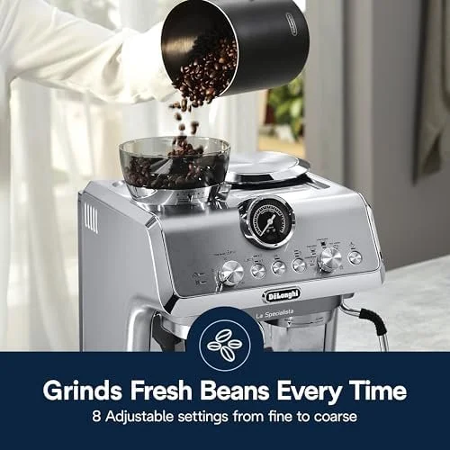 De’Longhi La Specialista Arte Evo Espresso Machine – Compact Cold Brew Coffee Maker with Grinder, Milk Steam Wand/Frother & Tamping Tools – Home Barista Kit for Lattes, Cappuccinos, Iced Coffees 5 De’Longhi La Specialista Arte Evo Espresso Machine – Compact Cold Brew Coffee Maker with Grinder, Milk Steam Wand/Frother & Tamping Tools – Home Barista Kit for Lattes, Cappuccinos, Iced Coffees - Image 5