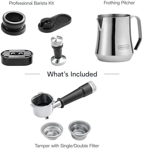 De’Longhi La Specialista Arte Evo Espresso Machine – Compact Cold Brew Coffee Maker with Grinder, Milk Steam Wand/Frother & Tamping Tools – Home Barista Kit for Lattes, Cappuccinos, Iced Coffees 3 De’Longhi La Specialista Arte Evo Espresso Machine – Compact Cold Brew Coffee Maker with Grinder, Milk Steam Wand/Frother & Tamping Tools – Home Barista Kit for Lattes, Cappuccinos, Iced Coffees - Image 3