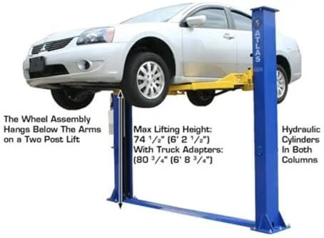 ATLAS Automotive Equipment 9KBPX 2-Post Lift/Hoist, Baseplate Style, 9’6″ Minimum Ceiling Height, 9,000lb Capacity, Symmetric Arms, Dual Hydraulic Chain Drives Cylinders, for Low Ceiling Home Use 3 ATLAS Automotive Equipment 9KBPX 2-Post Lift/Hoist, Baseplate Style, 9’6″ Minimum Ceiling Height, 9,000lb Capacity, Symmetric Arms, Dual Hydraulic Chain Drives Cylinders, for Low Ceiling Home Use - Image 3