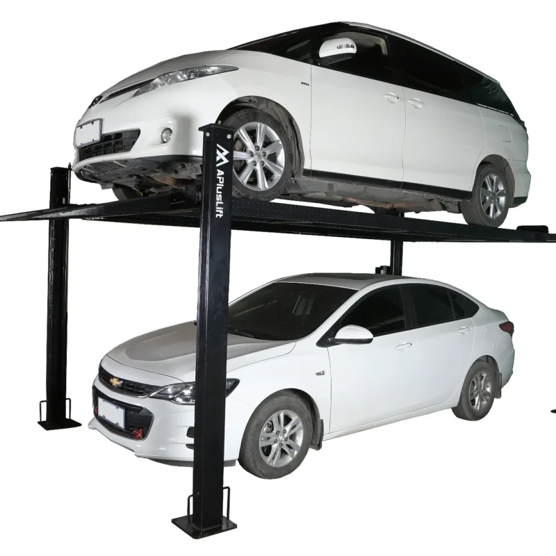 APlusLift HW-8S 8000LB 4-Posts Portable Storage Service Car Lift / 3 Year Warranty