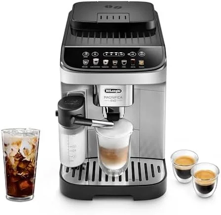 De’Longhi Magnifica Evo Automatic Espresso & Coffee Machine with Auto Milk Frother, Built-in Grinder & Auto-Clean Function – For Latte, Cappuccinos, Americano, Iced Coffee, ECAM29084SB , Silver 5 De’Longhi Magnifica Evo Automatic Espresso & Coffee Machine with Auto Milk Frother, Built-in Grinder & Auto-Clean Function – For Latte, Cappuccinos, Americano, Iced Coffee, ECAM29084SB , Silver - Image 5
